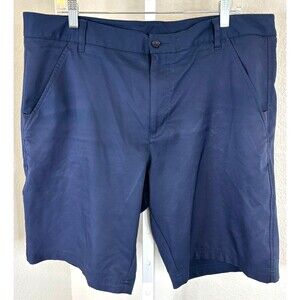 Fila Sport Shorts Men's Performance Golf Flat Front Chino Poly Navy Blue Size 38
